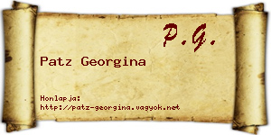 Patz Georgina névjegykártya